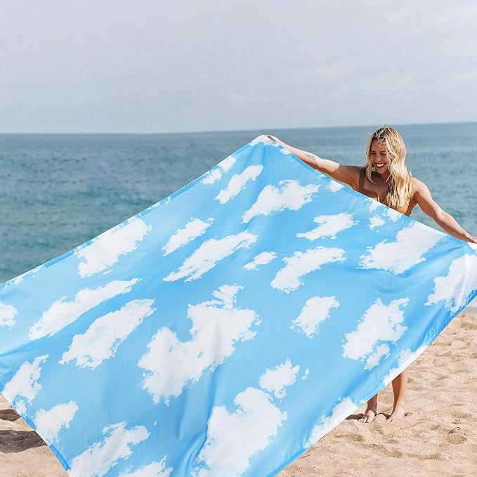 Beach Blanket 78''×86'' Waterproof Sandproof Beach Mat Lightweight Outdoor Picnic Blanket for Travel Camping Hiking