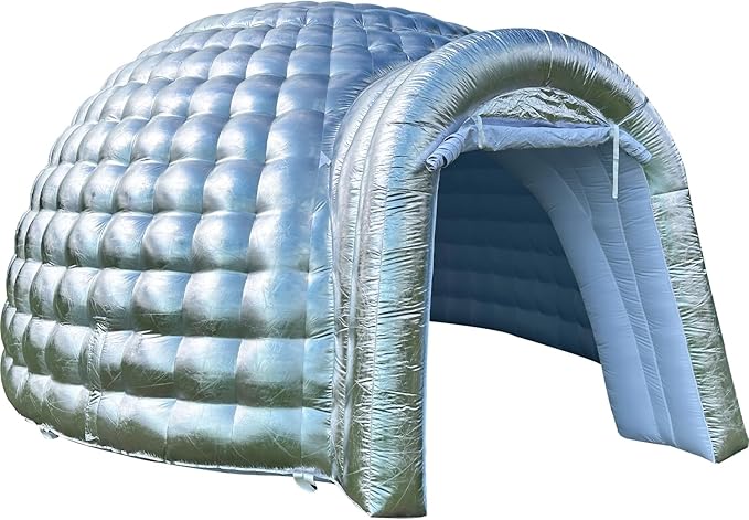 SAYOK Outdoor Portable Inflatable Igloo Dome Tent with Led Light for Party Wedding Event Camping