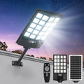Solar Street Light with Remote Waterproof Motion Sensor Flood Light Dusk to Dawn Outdoor Security Lighting for Yard Garden Pathway (1 Pack)