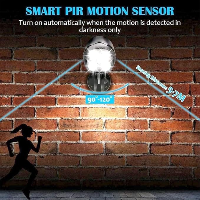 Battery Operated Motion Outdoor Waterproof Lights 800 Lumen Ultra Bright Battery Powered Night Activation Security Spotlight for Porch Trash Can Stairs Garage (2 Pack)