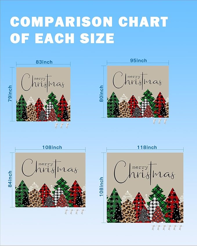 Beach Blanket Waterproof Sandproof Christmas Tree Red Black Buffalo Plaid Quick Drying Beach Mat with 4 Stakes Watercolor Leopard Xmas Trees Lightweight Picnic Blanket for Travel Camping 108x84