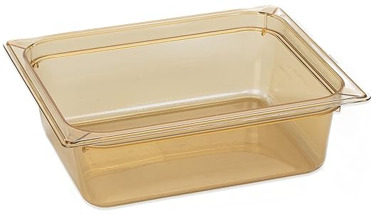 Carlisle FoodService Products 10421B13 StorPlus High Heat Food Pan 4 Deep Half Size Amber
