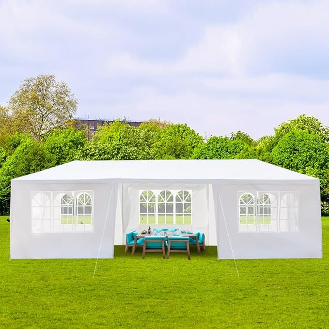 3 * 9m 7-Sided Iron PE Cloth Spiral Pipe Pergola
