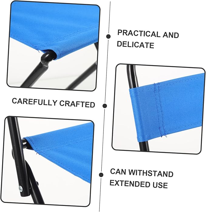 GANAZONO Foldable Outdoor Camping Chair Portable Fishing Stool Backrest Compact Lightweight Design for for Hiking Picnics and Beach Use