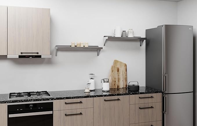 AmGood 8 X 30 Stainless Steel Wall Shelf | Metal Shelving | Garage Laundry Storage Utility Room | Restaurant Commercial Kitchen | NSF