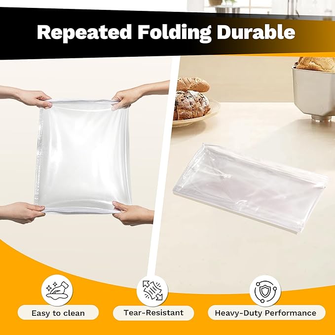 Bun Rack Cover – 10 Tier Commercial Bakers Racks Sheet Pan Rack Cover PVC with 2 Sided Zippers Clear 27 L x 21 W x 33 H