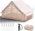 4-6 Person Inflatable Air Tent - 4 Season Family Camping Tent with 3000mm Waterproof &amp Quick Setup Under 5 Mins Includes Manual Pump Storage Bag &amp Stakes