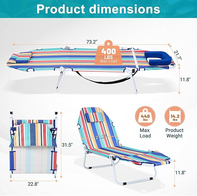Slsy Folding Camping Cot for Adults with Pad Padded Portable Sleeping Cots Camp Bed with Carry Bag for Outdoor Travel Beach Hiking