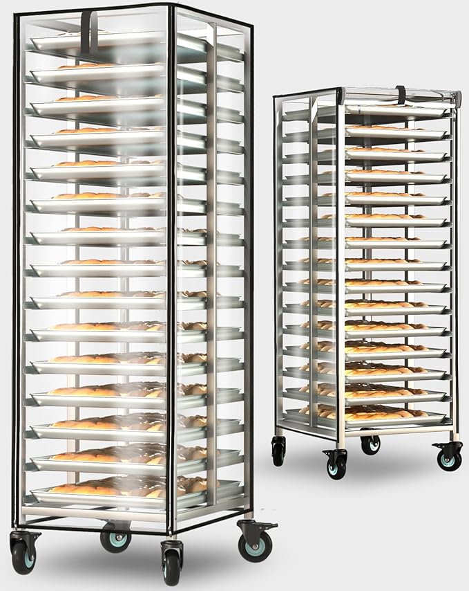 Bread Pan Rack Cover28 Lx23 Wx64 H (Transparent 28 “ x 23 ” x 64 )