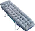 Slsy Folding Camping Cot for Adults with Pad Padded Portable Sleeping Cots Camp Bed with Carry Bag for Outdoor Travel Beach Hiking