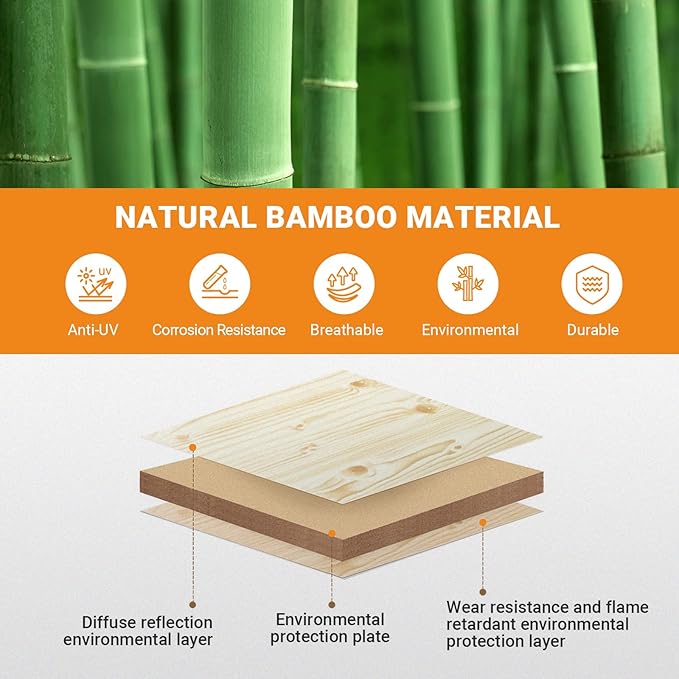 KingCamp Bamboo Round Folding Table Camping Table for Teepee Bell Tent 3 Fold Portable Camp Table with Heavy Duty Adjustable Height Aluminum Leg for Camping Picnic Indoor &amp Outdoor Card Game Dinni
