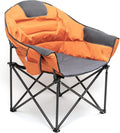 SUNNYFEEL Oversized Camping Chair Heavy Duty 500 LBS Portable Folding Chairs Orange Large Sofa Chair for Beach Trip Picnic Lawn Outdoor Camp Chair for Adults &amp Carry Bag