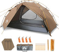 Night Cat Backpacking Tents 2 Persons Fast Setup Hiking Camp Tent with Foldable Pole Double Layers Two Doors Waterproof Lightweight Compact 7x4.4ft