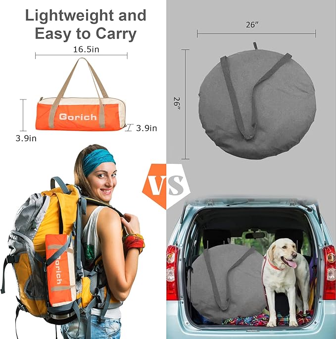 Gorich Beach Tent Sun Shelter for 3/4/6/8/10 Person with UPF 50＋ UV Protection Lightweight &amp Easy Setup Beach Shade Canopy Portable Beach Shade Tent Beach Cabana