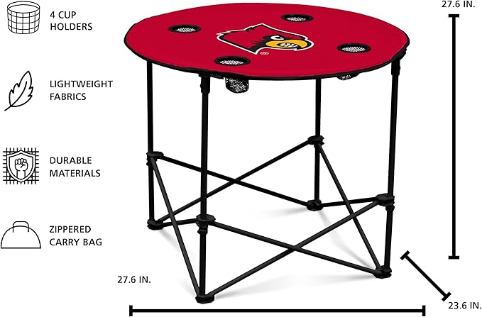 Logo Brands Officially Licensed NCAA Unisex Round Table One Size Team Color