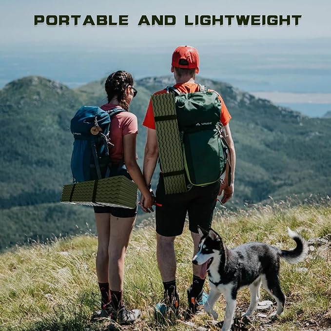 Closed Cell Foam Sleeping PadFolding Sleeping Pad BackpackingMoisture-Proof Foldable Sleeping Pad LightweightSleeping Mat for Camping Hiking Backpacking Car Camping Mats