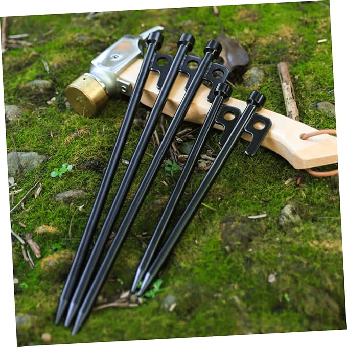 GALPADA 1Set Heavy Duty Tent Stakes Camping Pegs with Carry Bag Ground Fixing Stakes for Durable Outdoor Use for Hiking Camping and Events