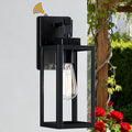 12 Inch Outdoor Wall Lights Dusk to DawnExterior Sconce Lights with Sensor Photocell Black Wall Lantern for Porch Patio Garage Dusk to Dawn Outdoor Lighting