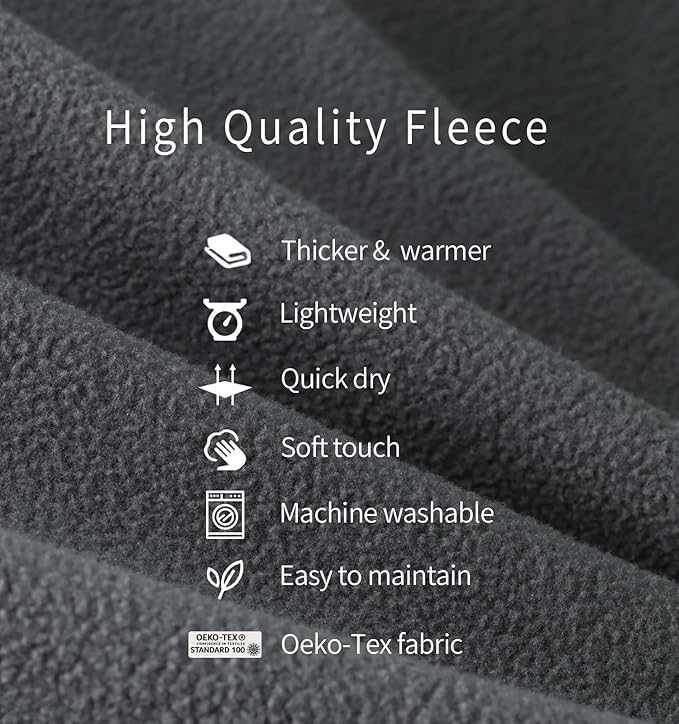 Litume All Season Fleece Sleeping Bag Liner Adds Up to 27°F/ 15°C Lightweight Mummy Sleeping Sack for Cold Weather and Winter Backpacking Camping Traveling with Drawstring Hood and Stuff Sack E629