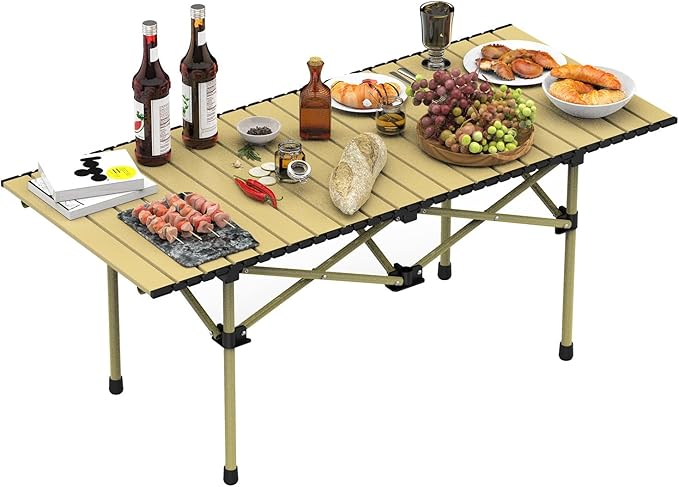 Camping Table Foldable Table Portable Camp Table for OutdoorFolding Camping Table with Carry Bag Lightweight Upgraded Carbon Steel Picnic Table Table for Outdoor Camping 47.24L x 21.65W x 19.5H