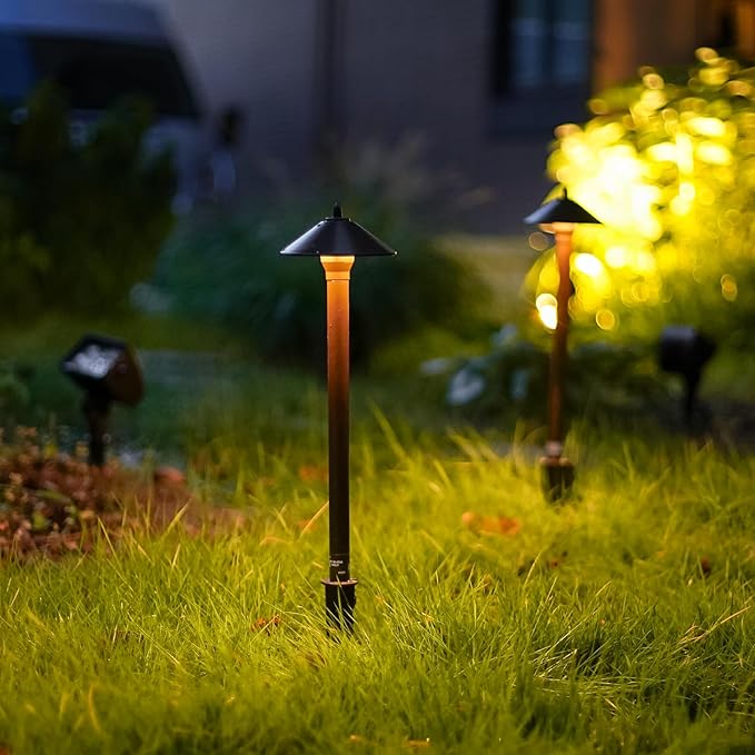 Malibu Low Voltage Pathway Lights 10W Pro Style Halogen Landscape Lighting 6Pack 2700K Warm White Path Light 12V AC Bronze Outdoor Walkway Lights for Yard Garden 8308-9103