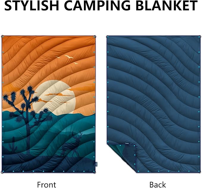 Camping BlanketPuffy Blanket Lightweight Packable Camping Blanket Outdoor Blanket for CampingTraveling Stadium Hiking Picnics