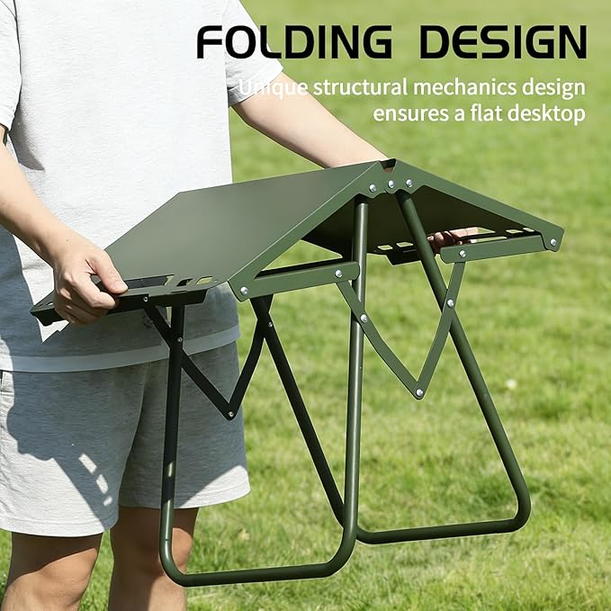 Folding Tactical Outdoor TablePortable Adjustable Height IGT Modular Panels Camp Table with Light Bracket for Travel expeditions Hiking Picnics BBQs &amp Beach Trips