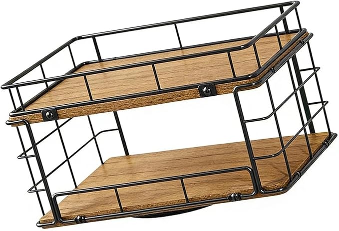 Strong 2 Step Turning Shelf with Open Design for Quick of Stored Goods Food Storage Room Organizing Rack