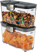Progressive International ProKeeper+ Clear Plastic Airtight Food Baker's Kitchen Storage Organization Container Canister Set with Magnetic Accessories 2- Piece Set (Cereal 1.5-Quart)