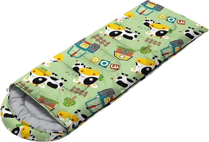 Kids Sleeping Bag for Boys GirlsBlue Ripples Print-Lightweight Warm Portable Outdoor Indoor-Waterproof Cold Weather Resistant Sleeping Bag for Camping Hiking