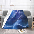 Line Ripples Soft Fleece Blanket 60 * 50 inch Soft Sofa Blanket Suitable for Sofa Camping Travel Night Cover Blanket