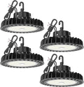 HYPERLITE LED High Bay Light | 29000LM (200W) Dimmable High Bay LED Lighting | UL Listed | 5000K Commercial Lights | US Hook Included | Alternative to 850W MH/HPS | 4-Pack