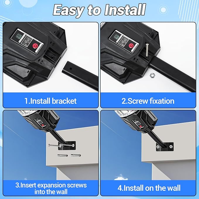 2 Pack Solar Lights Outdoor IP65 Waterproof Solar Street Motion Sensor Lights with Remote Control 8000K Dusk to Dawn LED Security Flood Outdoor Light Wide Angle Range for Yard Garage Porch Farm