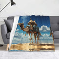 Traveling Camels Printed Blankets Throws - Lightweight Warm Comfortable Soft Durable Home Practical Rest Outdoor