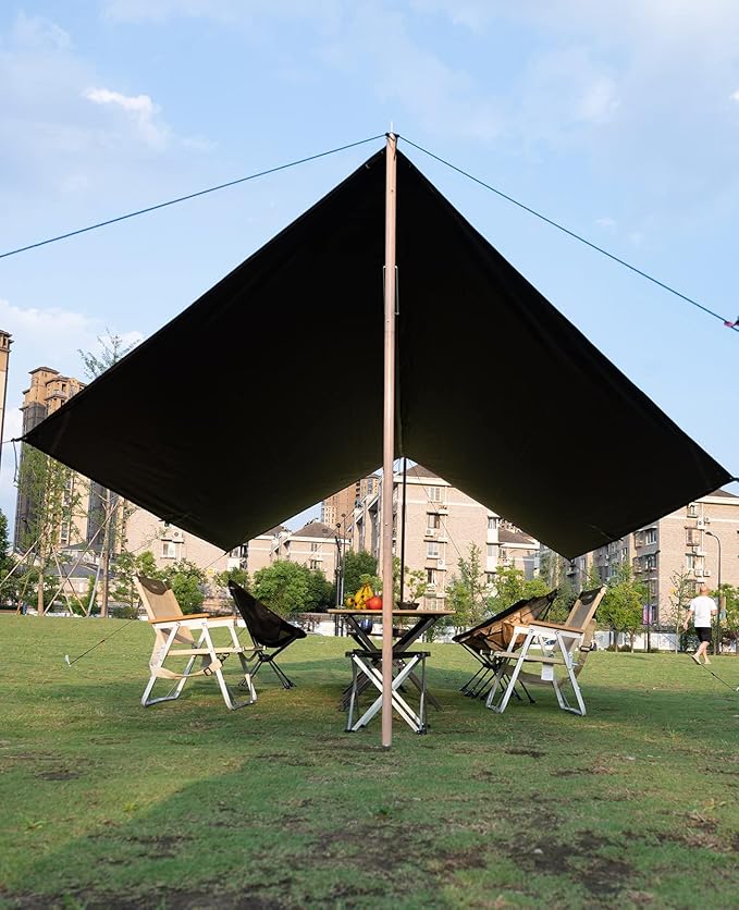 iClimb Waterproof Sun Shield Tarp UPF 50+ for Tent Hammock Camping Backyard Party (Tarp 14'4 × 9'6)