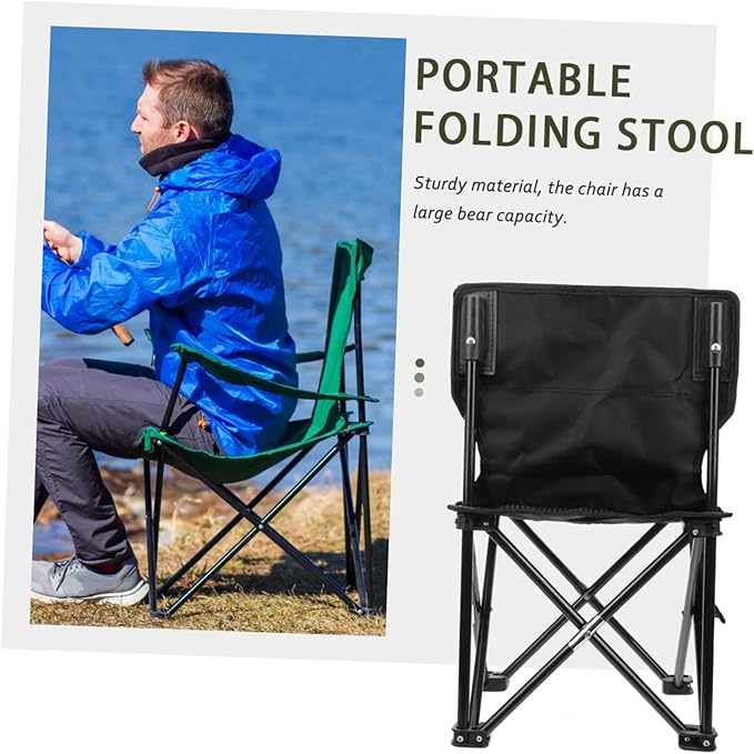 BESPORTBLE Collapsible Chair Portable Folding Stool Oxford Fabric Easy to Carry Backpack for Hiking