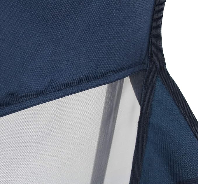 Zenithen Limited Portable Swivel Folding Chair Navy Color - with Mesh Back Cool Seating 225lb Capacity - Perfect for Camping Sporting Events Campfires and Recreation