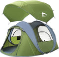 4 Person Easy Pop Up Tent Automatic Setup Waterproof 2 Doors-Instant Family Tents for Camping Hiking &amp Traveling 9.5’X6.6’X52''