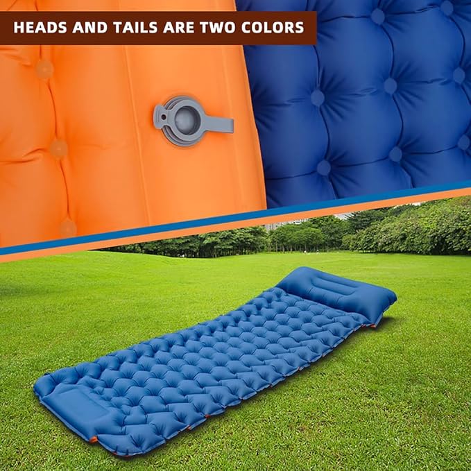 Thickened Inflatable Camping Mattress for Ram ProMaster 2014-2025 Van 3-Seater Portable Air Bed for Camping Hiking and Outdoor TravelOrange