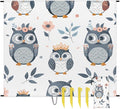Waterproof Sandproof Beach Blanket 59''×68'' Owls Polyester Outdoor Picnic Blanket with 4 Stakes &amp Storage Bag for BeachCampingVacation Dark Grey