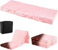 Costzon Foldable Pink Floor Mattress for Kids Glow in The Dark Toddler Floor Nap Mat w/Flannel Cover Tri-Folding Children Floor Bed for Sleeping Daycare Playroom School Kindergarten or Nursery