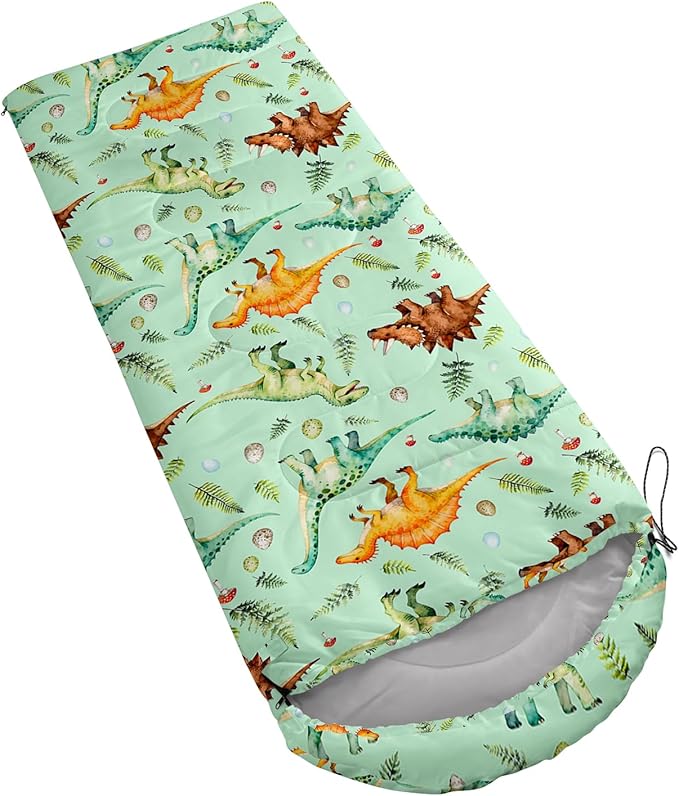 AILONEN Cartoon Camping Sleeping Bag for Boys Girls AdultsLightweight &amp Waterproof3 Season Warm &amp Cold WeatherPortablePrinted Sleeping BagTravelingCampingHiking