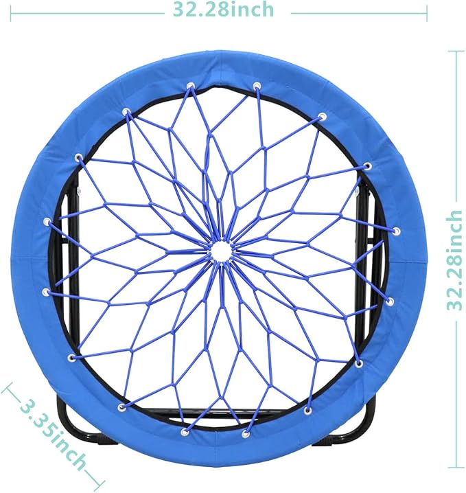 Bungee Chair Portable Foldable Dish Chair Bunjo Game Chair for Outdoor and Indoor and Camping and BBQ (Royal Blue)