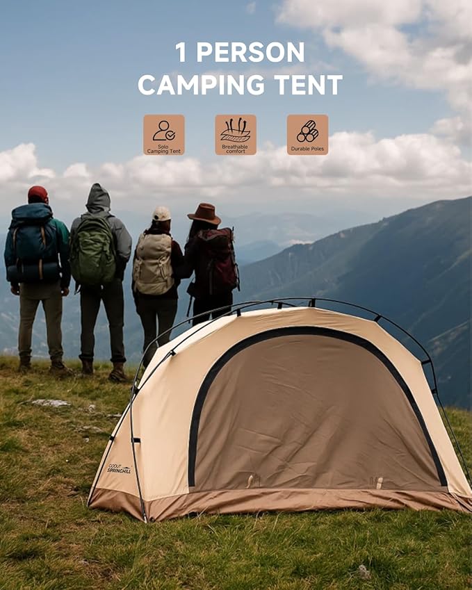 Backpacking Tent for 1 Person 2 Person Lightweight Camping Tent