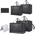 4-Pack Insulated Food Delivery Bags – 2 XXXL &amp 2 XL Reusable Hot &amp Cold Thermal Bags with Removable Base Plates – Catering Pizza Delivery Grocery &amp Travel