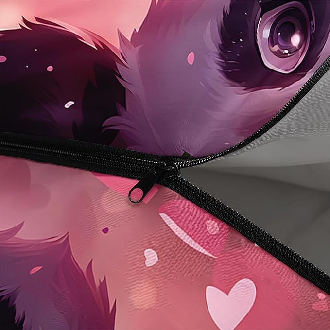 AILONEN Kawaii Panda Sleeping BagsLightweight &amp Waterproof3 Season Warm &amp Cool WeatherDreamy Purple Flower Animal Themed Sleeping Bags for BoysGirlsKidsAdults TravellingOutdoors