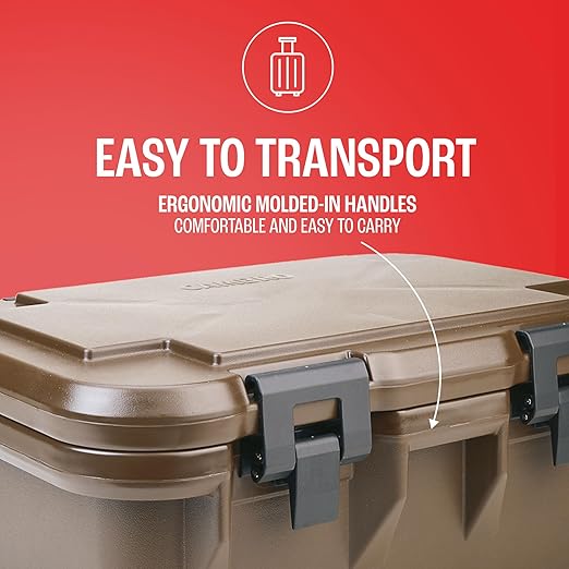 Cambro Insulated Food Pan Carrier - 6 Inch Deep Hotbox and Food Warmer for Catering &amp Transport - Top Load S-Series (Brown)