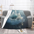 Large Crystal Soft Fleece Blanket 60 * 50 inch Soft Sofa Blanket Suitable for Sofa Camping Travel Night Cover Blanket
