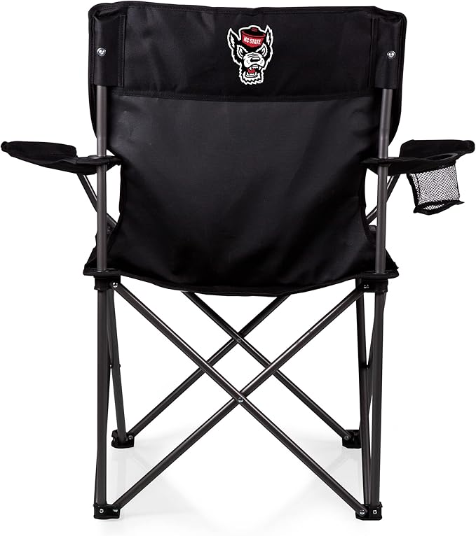 Picnic TIME NCAA PTZ Camp Chair Picnic Chair Beach Chair with Carrying Bag (Black)