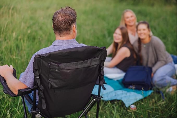 Picnic TIME Reclining Camp Chair Beach Chair for Adults Sports Chair with Carry Bag